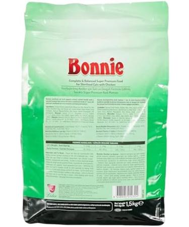 Bonnie Dry Cat Food Chicken Adult Neutered All Ages and Breeds 1.5 Kg - Buy Online on GoSupps.com