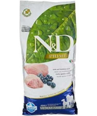 N & D Prime Grain Free Dog Lamb & Blueberry Adult Medium & Maxi 12 kg