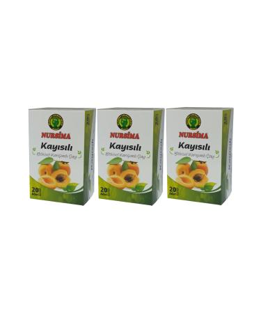 Nursima Apricot Herbal Mixed Tea 20 Filter Bags 3 Boxes