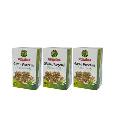 Nursima Yarrow Herbal Tea 20 Filter Bags 3 Boxes