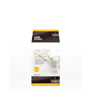 Milkshake Milk_shake Milk Color Eco Kit Hair Dye Medium Chestnut -4 (WITHOUT FOAM) - Buy Online on GoSupps.com