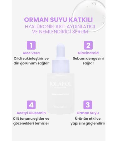 JOLAPOL Hyaluronic Acid Brightening and Moisturizing Serum 30 ml - Srm01- Forest Water Extract Repairing Effect - Buy Online on GoSupps.com