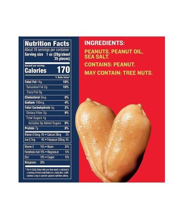 PLANTERS Cocktail Peanuts Salted 453 Gr. - Buy Online on GoSupps.com