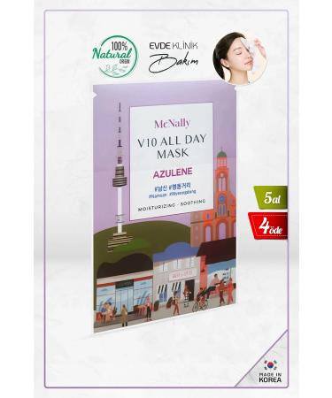 McNally Azulene Disposable Korean Face Mask All Day Mask Made In Korea