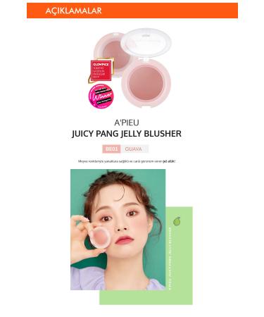 Missha Fruit Tone Natural Looking Gel Blush A'pieu Juicy-pang Jelly Blusher (BE01) - Buy Online on GoSupps.com