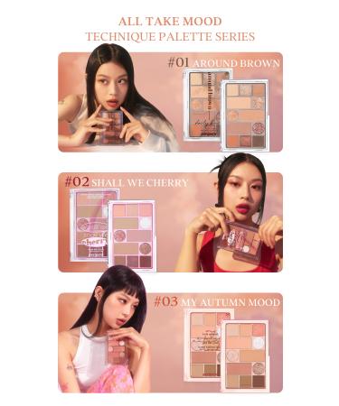 PERIPERA All Take Mood Technique Palette (01 AROUND BROWN) - Multi-Purpose Palette in Shimmering and Matte Form - Buy Online on GoSupps.com