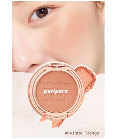 PERIPERA Pastel Tones Sebum Balancing Powder Blush Peripera Pure Blushed Sunshine Cheek (04 Hazel Orange) - Buy Online on GoSupps.com