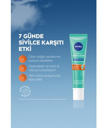 NIVEA Anti-Acne Care Set Derma Skin Clear Facial Cleansing Gel 150ml and Night Purifying Cream 40ml - Buy Online on GoSupps.com