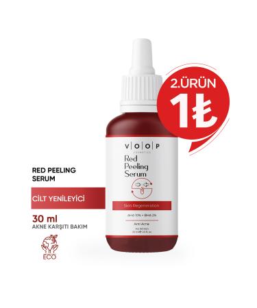 VOOP Red Peeling Serum 30 ml | Skin Tone Equalizer and Renewer | Aha %2 Bha