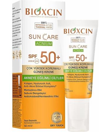 Bioxin Sun Care Acnium Spf 50 Acne Prone Skin Very High Protection Sun Cream 50 Ml