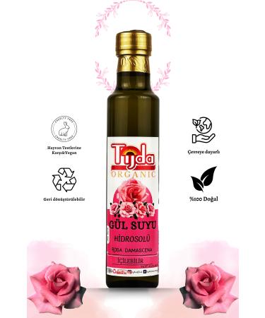 T JDA Rose Water 0 Pure and Natural Hydrosol 250 ml (Natural Drinkable and Spreadable) Rose Water
