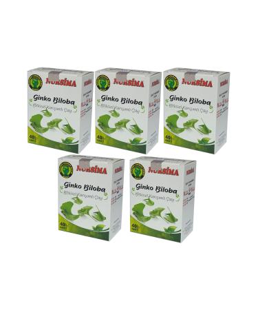 Nursima Ginko Biloba Herbal Mixed Tea 40's Filter Bags 5 Boxes