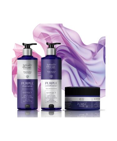 Serenity Ocean PURPLE SHAMPOO 400 ML SET (SHAMPOON-CREAM-MASK)