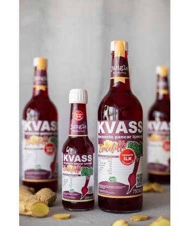 Jungle Healthy Food - Ginger Beet Kvass 4 X 750 ml - Glass Bottle - Buy Online on GoSupps.com