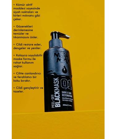 NISHMAN Peelable Black Face Mask 200 ml - Buy Online on GoSupps.com