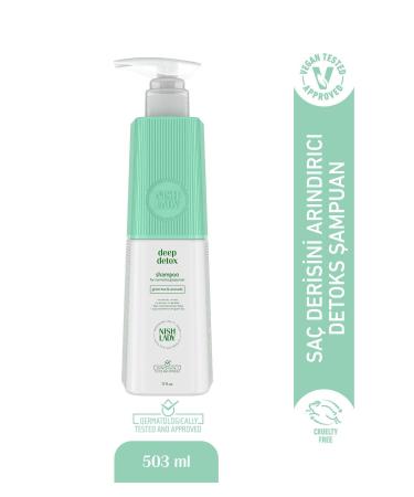 Nishlady Deep Detox Purifying Shampoo for Oily Hair Oil Balancing and Shine Shampoo