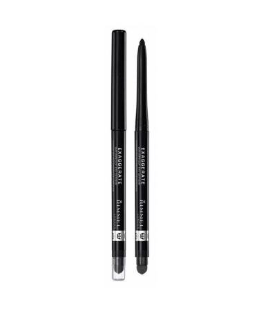 Rimmel London Black Eyeliner - Exaggerate Waterproof Eye Definer Blackest Black