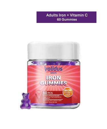 Validus Adults Iron Vitamin C 60 Gummies (PECTIN)
