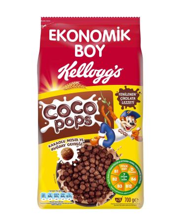 Kellogg's Coco Pops Chocolate Wheat and Corn Flakes 700 gr X 3 Pieces Contains Fiber Iron and 6 Vitamins - Buy Online on GoSupps.com