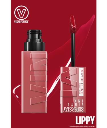 Maybelline New York Super Stay Vinyl Ink Long-Lasting Liquid Glossy Lipstick 10 Lippy & Mini Sky High Cosmic Black Mascara - Buy Online on GoSupps.com