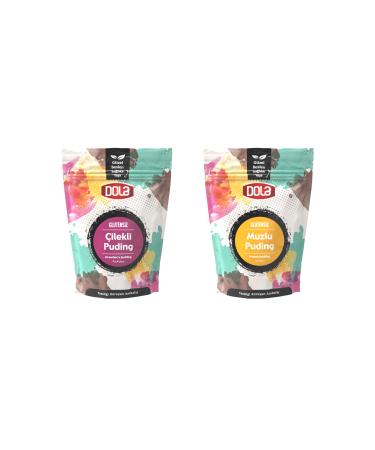 Dola Gluten-Free Strawberry and Banana Pudding Set of 2 100 gr X 2 Pieces