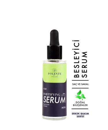Polente Natural Men Fortifying Serum - Strengthening Hair and Beard Serum for Men (30 ML)