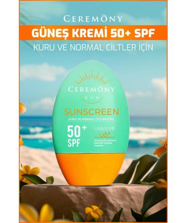 Ceremony Uva-uvb High Protection Natural Looking Fast Absorbing 50 Spf Sun Cream Dry and Normal Skin 50ml - Buy Online on GoSupps.com