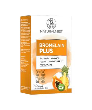 Natural Nest Bromelain Plus 60 Capsules