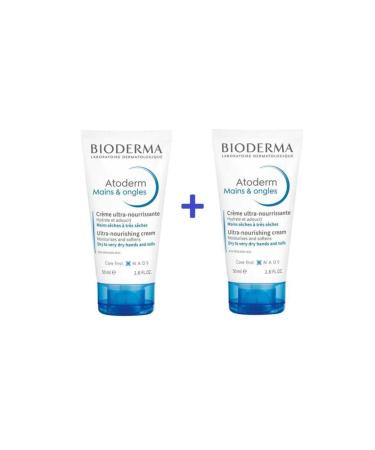 Bioderma Atoderm Hand & Nail Cream 50 ml X2 Double Pack Special Price