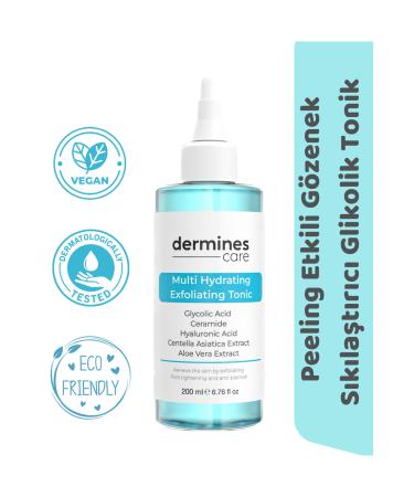 Dermines Peeling Effective Pore Tightening and Revitalizing Brightening Glycolic Acid Facial Care Toner