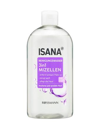 Isana Professional Isana Make-Up Remover 3 in 1 Micellar Water Alcohol-Free Dry & Sensitive Skin 400ml