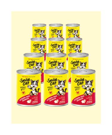 SMILE Cat Canned Adult Cat 400 gr Lamb Food 12 pieces