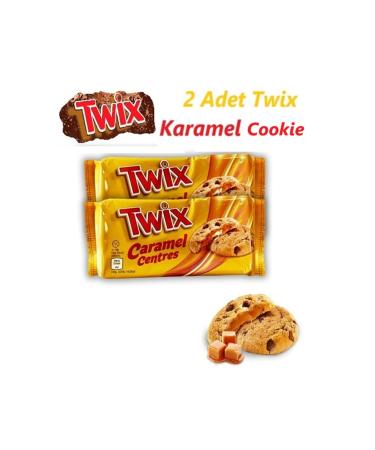 Twix Caramel Centre Soft Caramel Filled and Milk Chip Cookies 144 grams X 2 Packs
