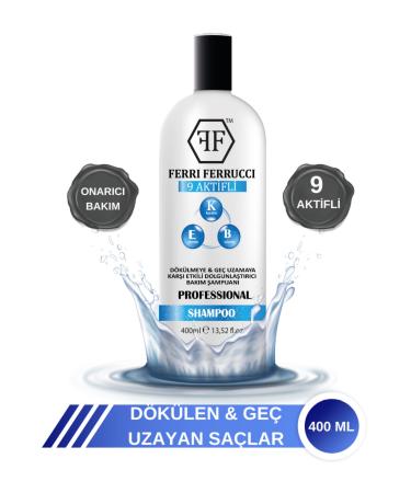 Ferri Ferrucci Hair Loss Care Shampoo 400 ml Bamboo Ginseng Wheat Rosemary Keratin Biotin B5 - Buy Online on GoSupps.com