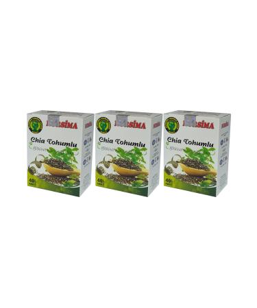 Nursima Chia Seed Herbal Mix Tea 40's Filter Bags 3 Boxes