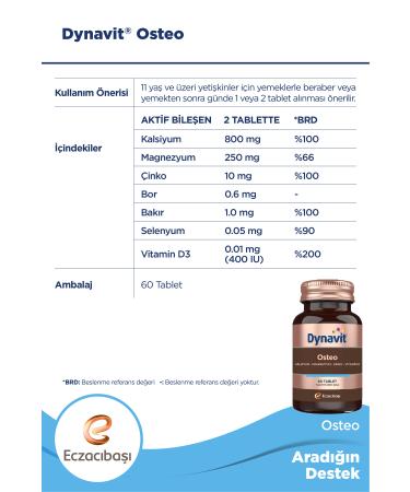 Dynavit Osteo 60 Tablet - Buy Online on GoSupps.com