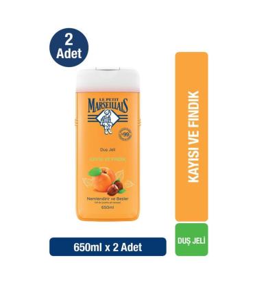 Le Petit Marseillais Shower Gel Apricot and Hazelnut 650 ml x2
