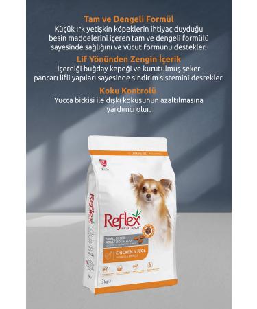 Reflex Small Breed Adult Dog Food with Chicken 3 Kg - Buy Online on GoSupps.com