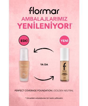 Flormar Perfect Coverage Intensive Coverage Water Based Foundation -121 Golden Natural - Buy Online on GoSupps.com