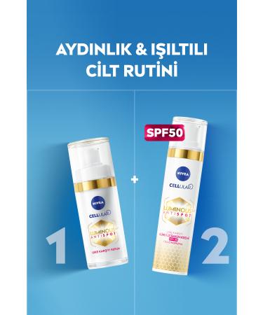 NIVEA Luminous630 Anti-Spot Day Face Cream with Sun Protection 40ml SPF50 Hyaluronic Acid Vitamin E - Buy Online on GoSupps.com