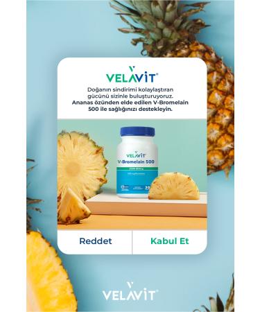 Velavit V-Bromelain 500 30 Tablets - Buy Online on GoSupps.com