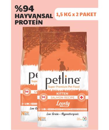 Petline Salmon Kitten Cat Food 3kg ( 2 X 1.5kg ) - Lovely