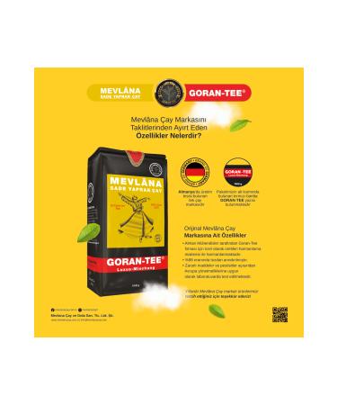 Goran Tee Mevlana Plain Leaf Tea Luxus Mischung Mevlana Tea 500g - Buy Online on GoSupps.com