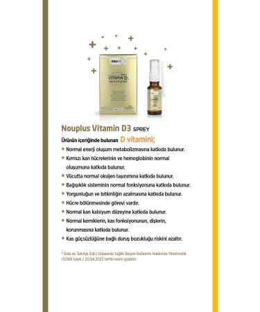 Nouplus Vitamin D 1000 Iu Spray Drops - Buy Online on GoSupps.com