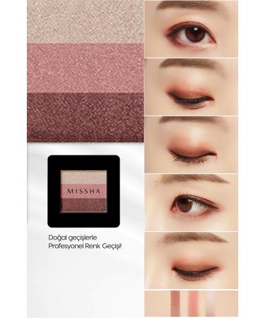 Missha Soft Texture Non-Flagging 3 Color Eyeshadow Triple Shadow No.6 (MARSALA RED) - Buy Online on GoSupps.com