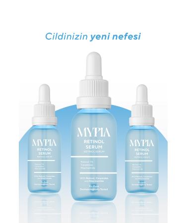 Mypia Cosmetics Anti-Wrinkle and Anti-Aging Repairing & Brightening Retinol Serum (1% Retinol & Ceramides) 30ML - Buy Online on GoSupps.com
