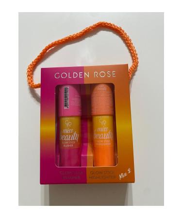 Golden Rose Miss Beauty Glow Stick Blusher & Highlighter -02 Dusty Rose-Star Glow