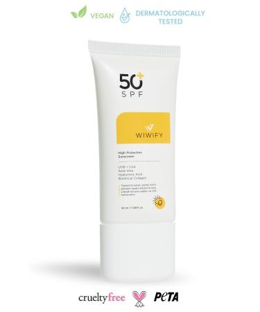 WIWIFY Anti-Spot Skin Tone Equalizer High Protection Sun Cream Spf 50+ 50ml (ALOE VERA EXTRACT) Pa++++ - Buy Online on GoSupps.com