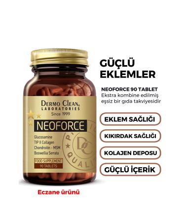 NeoForce Glucosamine Chondroitin Msm Type 2 Collagen Hyaluronic Acid 90 Tablets