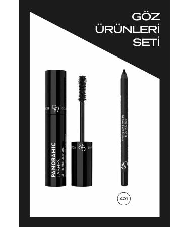 Golden Rose Panoramic Lashes All In One Mascara and Dream Eyes Eyeliner No:401 Eyeliner Makeup Set